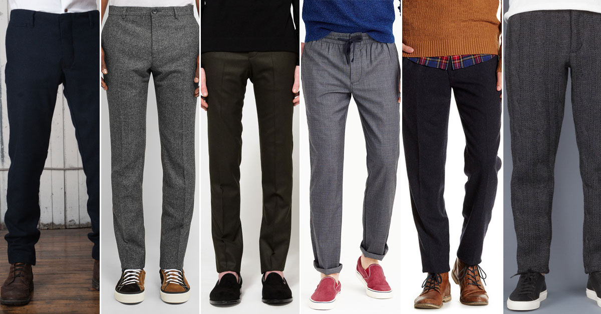 casual wool trousers