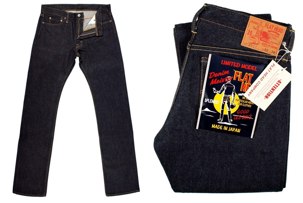 the-flat-head-2011-model-20-oz-raw-denim-front-and-packed