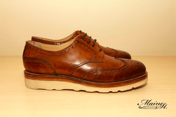 The Breed brogue shoe with the Vibram Christy sole