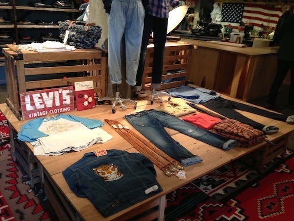 LVC section of Levi's store