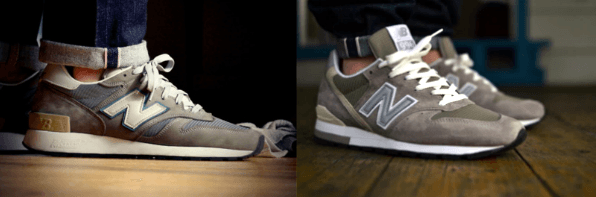 New Balance 996 being worn with a pair of Red-line Selvedge jeans