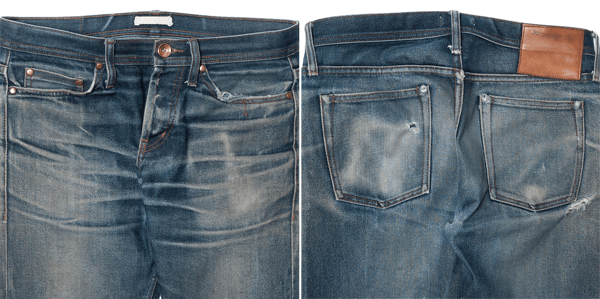 Front and Back Closeup - Unbranded 201 UB201 (3 Years, 4 Washes)