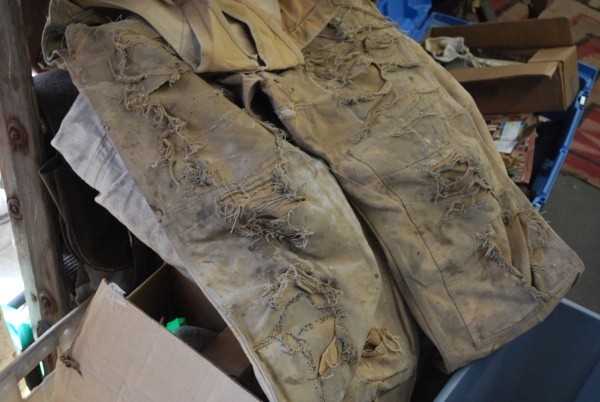 Carhartt's that have been patched and worn to oblivion.