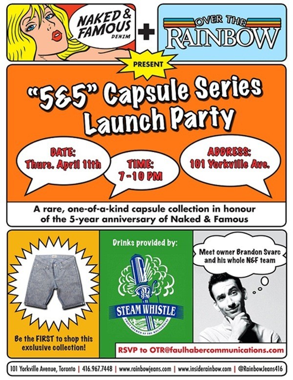 Naked & Famous x Over The Rainbow 5&5 Capsule Series Launch Party