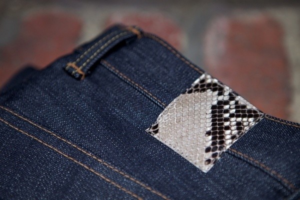 Noir Waistband Patch Made from Hebi Scales