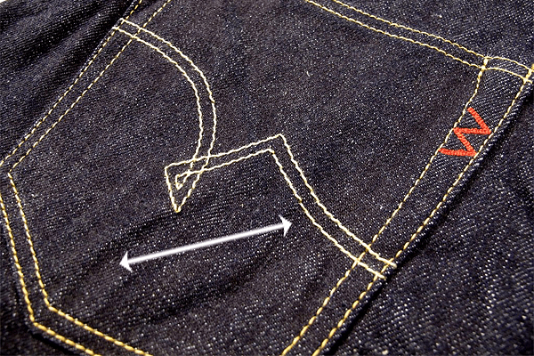 Right Hand Twill on a pair of Iron Heart 15oz Right Hand Twill Straight Leg Jean