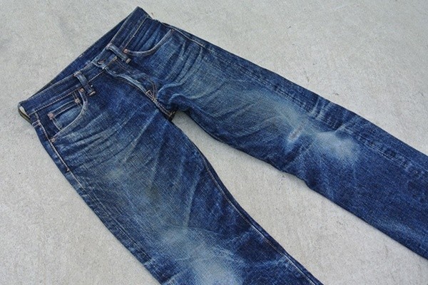 Front Closeup - Samurai Jeans S5000VX (6 Months, 2 Soaks, 2 Washes)