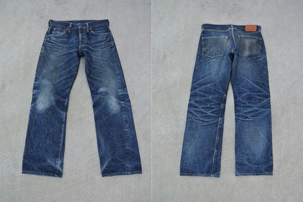 Front and Back - Samurai Jeans S5000VX (6 Months, 2 Soaks, 2 Washes)