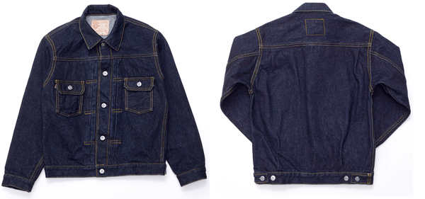Front, Back - Samurai Jeans 25oz 15th Anniversary Denim Jacket (S552XX)