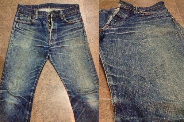 A pair of Fullcount 1108, made with Zimbabwe cotton.