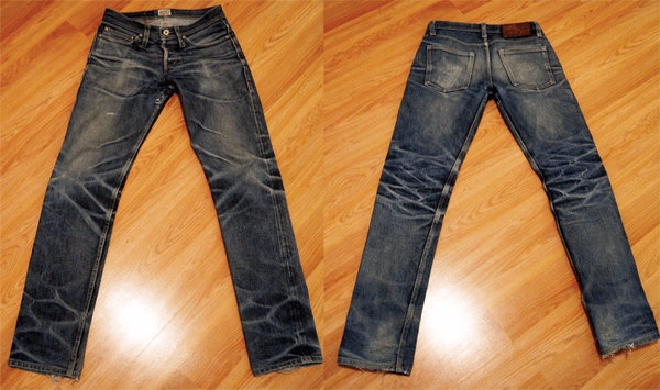Rick Quach’s 24oz Naked & Famous jeans – worn 3.5 years with many washes