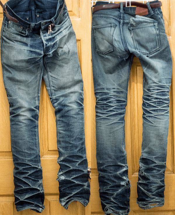 Larry Kwok, Pure Blue Japans after 25 months, 5 washes