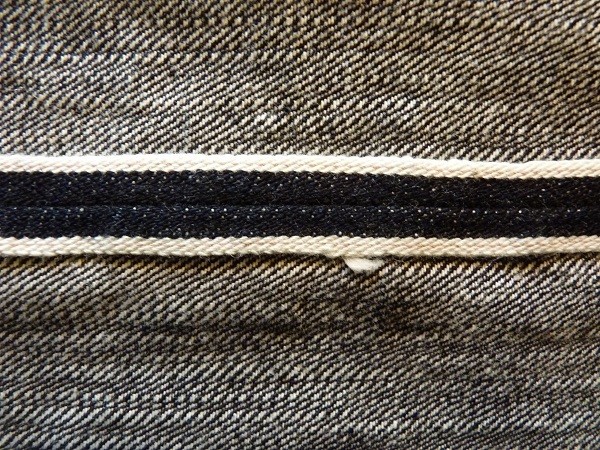 Detail of RJB jeans made from Zimbabwe cotton.