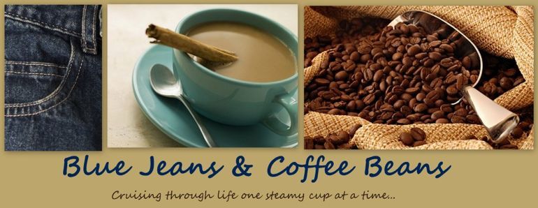 Blue jeans and coffee beans