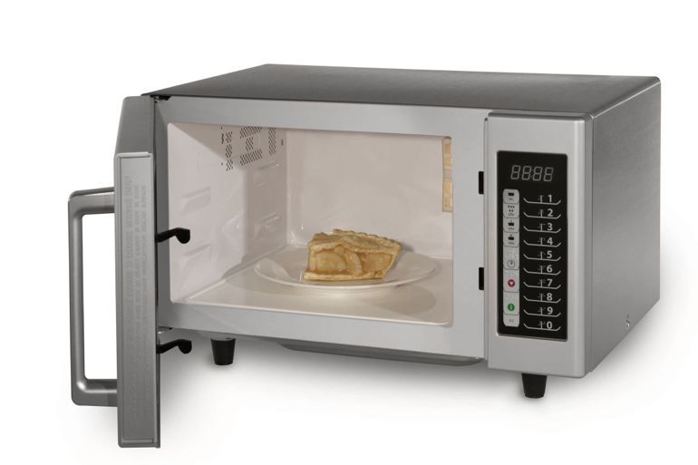 microwave with apple pie