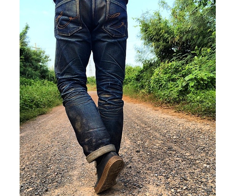 A well-worn pair of Crossover jeans.