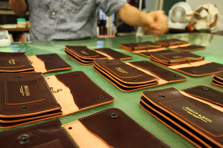 Muller & Bros wallets in the making