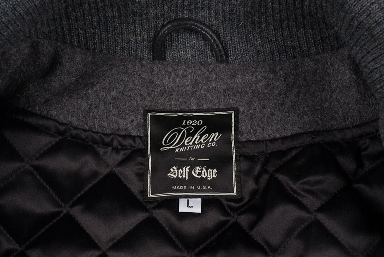 Dehen x Self Edge Set-In Leather Varsity Jackets