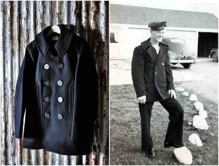 Surplus Raw Vintage Mens Pea Coat Vintage Jacket US Navy 