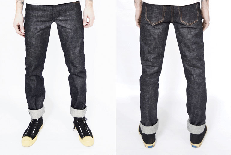 Left Field NYC 18 Oz. Heavy Slub Collect Mills Denim Front and Back Fit