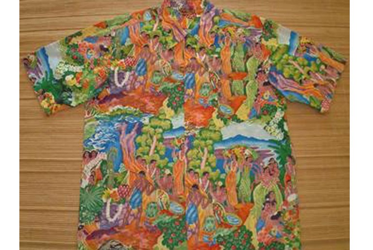 1950's Eugene Savage Matson Menu Island Life Vintage Hawaiian Aloha Shirt - Made By Kamehameha