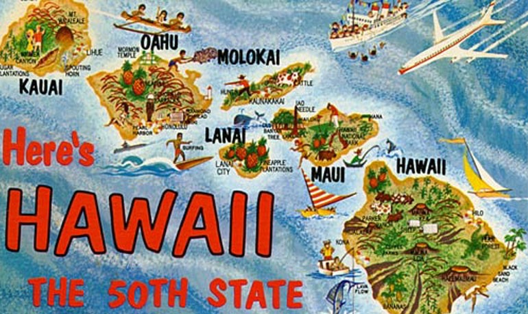 Hawaii Statehood Postcard