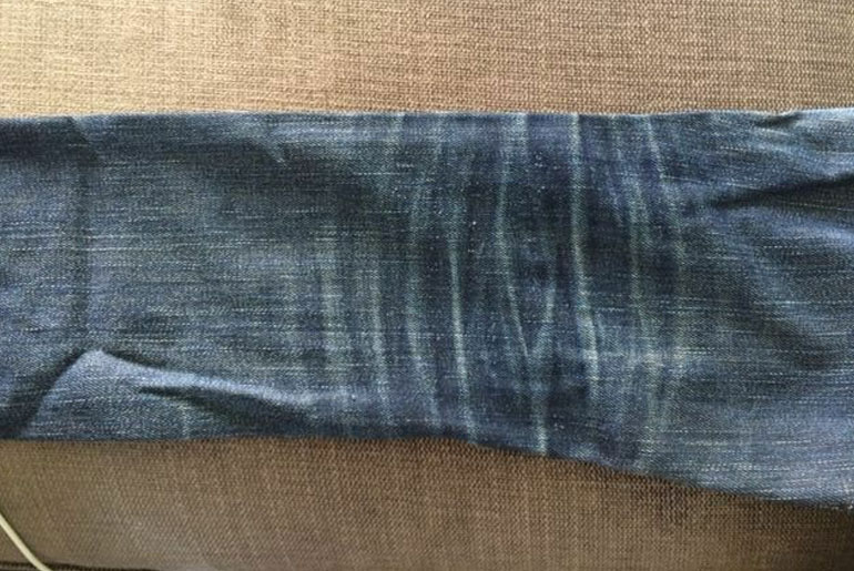 Fade of the Day – Nudie Thin Finn Ultra Indigo Coated (10 years, 5 washes)