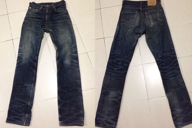 Fade of the Day – Levi’s 505 (19 Months, 2 Washes, 1 Soak)
