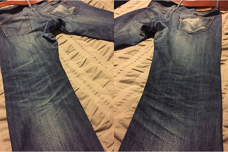 Fade of the Day – Levi’s 514 Rigid Selvedge (4 Years, Unknown Washes)