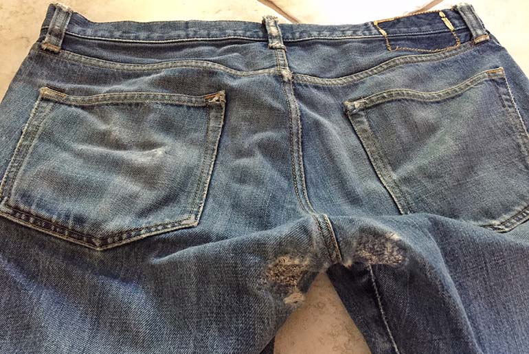 Fade of the Day – Japan Blue x Momotaro JB0701  (4 Years, 1 Month, Unknown Washes)