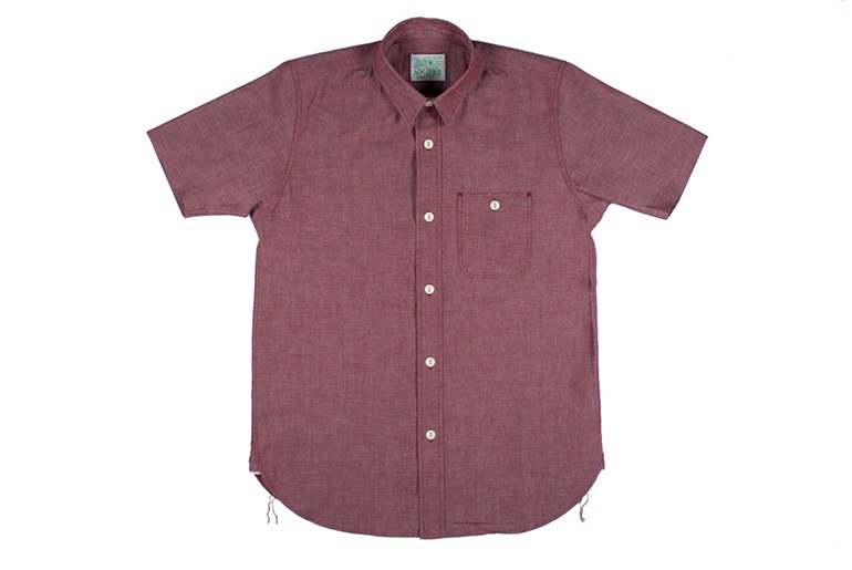 Roy “Big Bro” Red Chambray Short Sleeve Baja Shirt