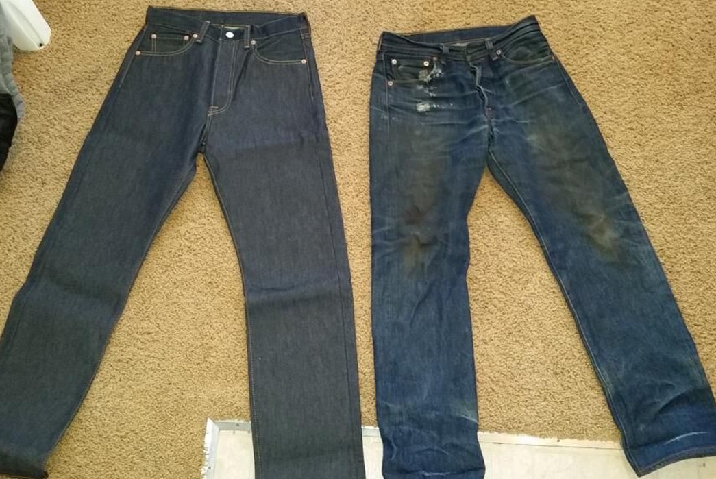 Fade of the Day – Levi’s 501 STF (6 Months, 1 Wash, 2 Soaks)