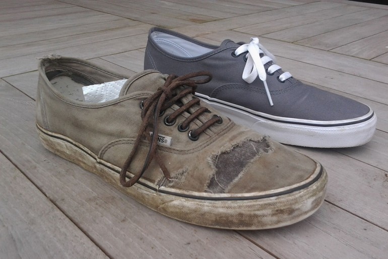 Vans Authentic - after 5.5 years v.s. New