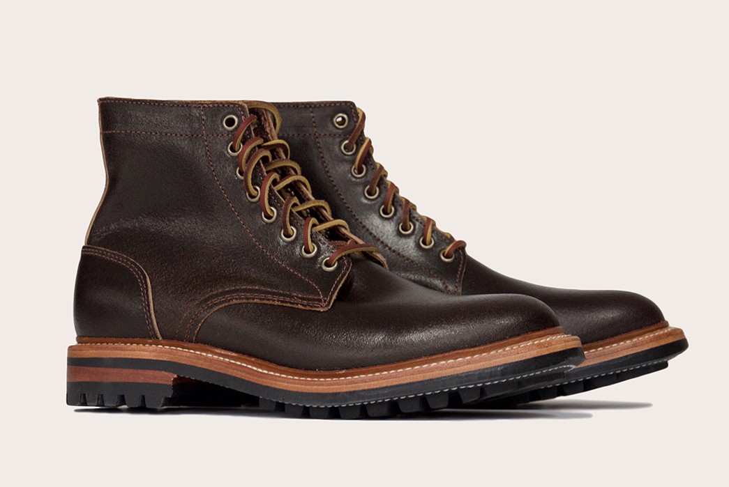 Oak Street Bootmakers Peanut Suede Campus Chukka and Waxed Flesh Trench Boot