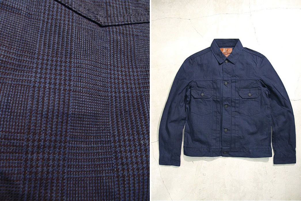 Pure Blue Japan Glen Check Type II Jacket