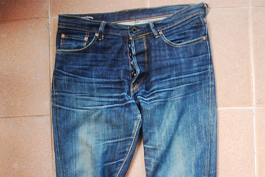 Fade of the Day – Mommo Company Lot #501 Slim Mod (1 year, 3 months, 3 washes)