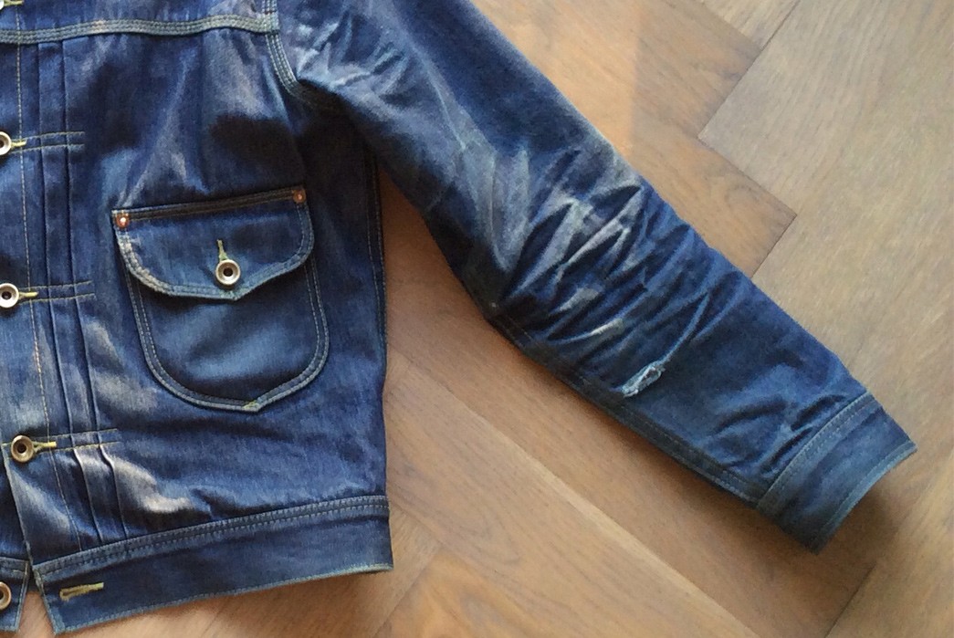 Fade of the Day – W.H. Ranch Dungarees R1901J Cowboy Jacket (1 Year, 2 Washes, 2 Soaks)