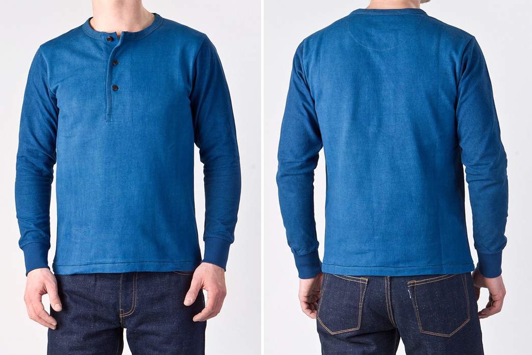 waffle-knit-henley-shirts-five-plus-one-plus-one-oldblue-co-1920s-henley-natural-indigo-front-back