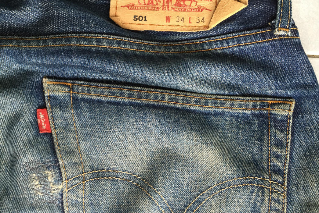 Fade of the Day - Levi's 501 STF (7 Years, 6 Washes, Unknown Soaks) Back Pocket