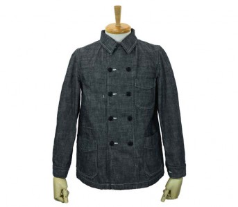 Dry Bones Chambray Double Breasted Work Jacket front
