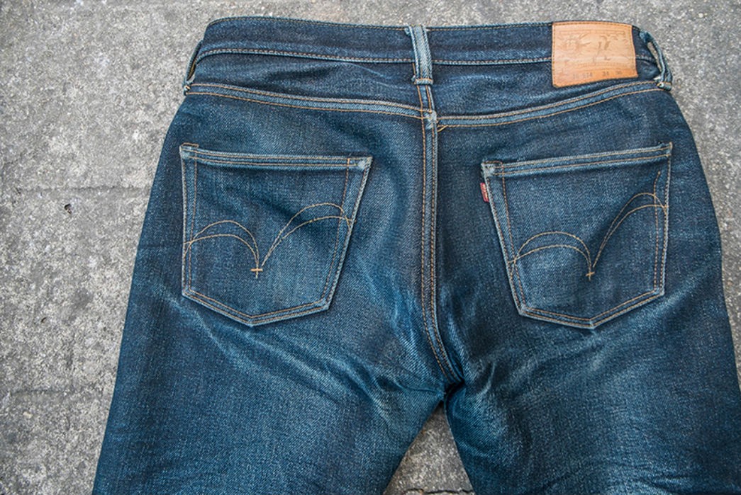 Fade Friday - Samurai Jeans S5000VX 15th Anniversary 25oz. (14 Months, 1 Wash, 2 Soaks) Back