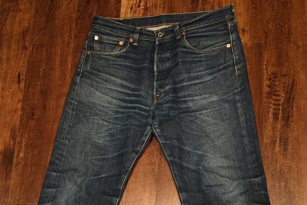 Fade of the Day - Levi's 501 STF (15 Months, 2 Washes, 1 Soak)