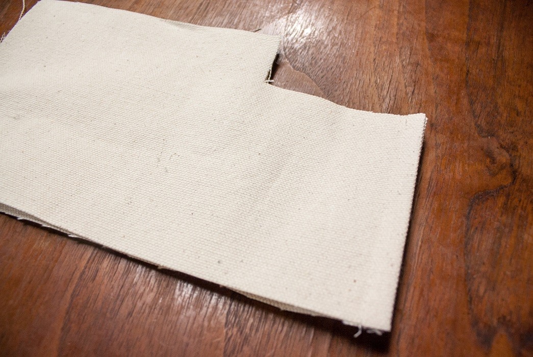 Next, fold and press the pieces right side out, and run a seam enclosing the raw edges.