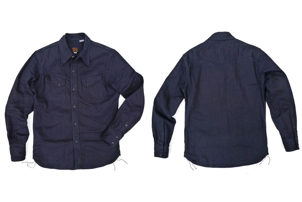 Mister-Freedom-Appaloosa-Double-Indigo-Selvedge-Western-Shirt-front-and-back