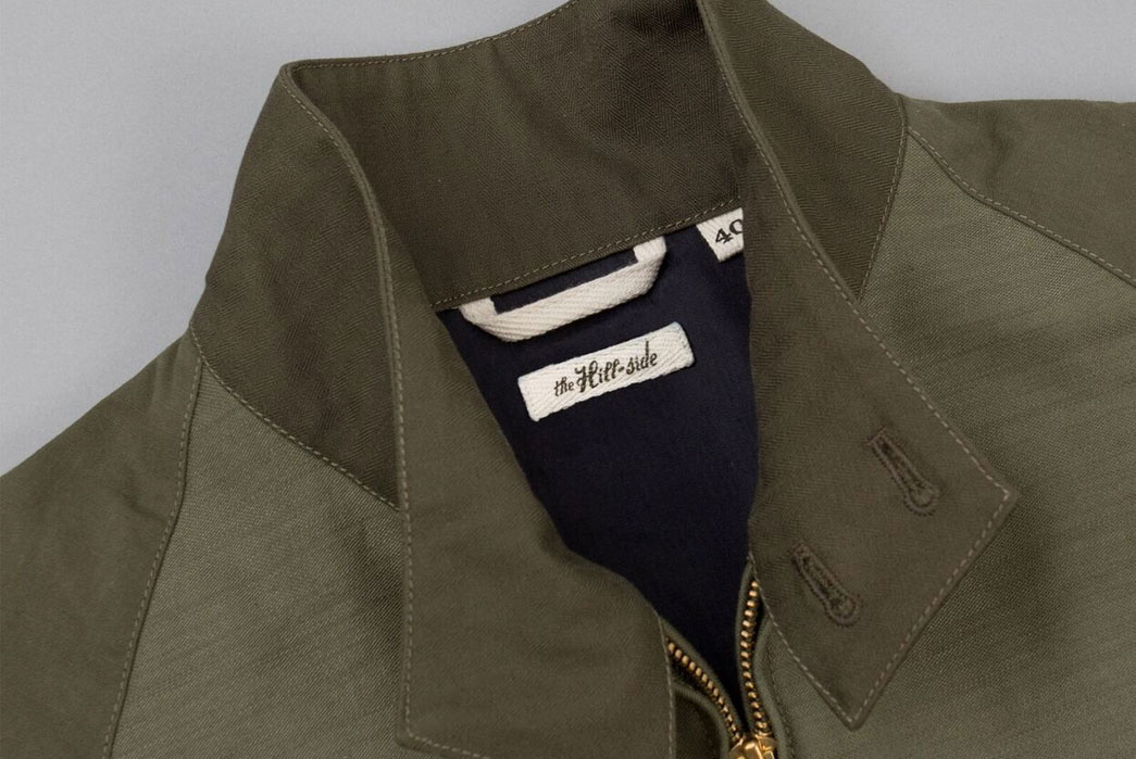 The-Hill-Side-J-1-Drizzler-Jacket-in-Three-Olive-Collar