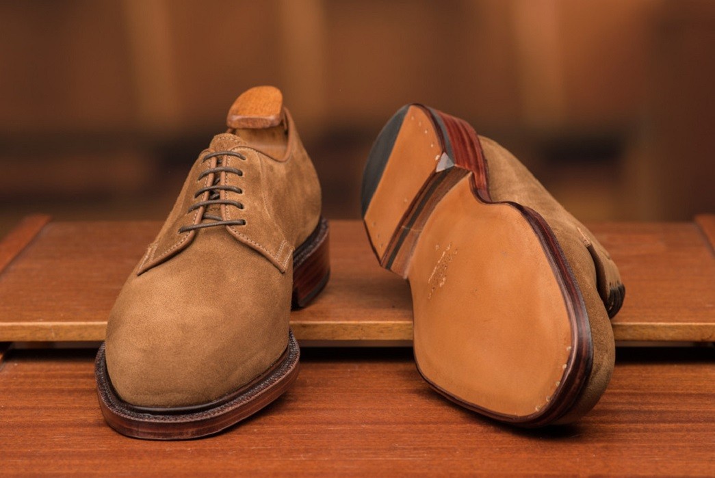 carmina-suede-plain-toe-blucher-shoes