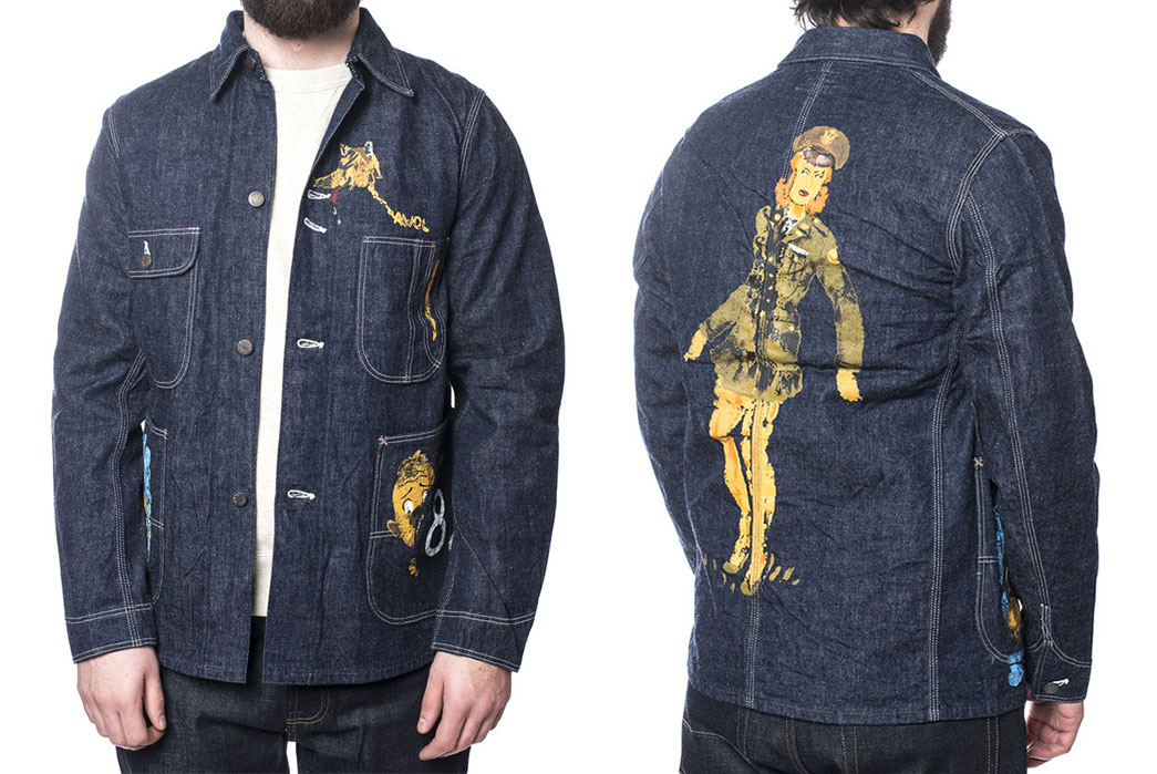 Heller's Cafe 1950s Military Art Coverall Jacket