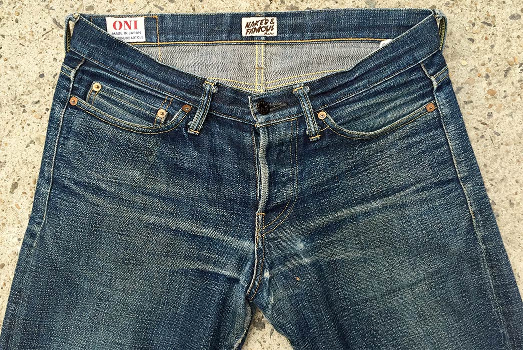 Fade of the Day - Naked & Famous x ONI (1 Year, 3 Washes, 3 Soaks)