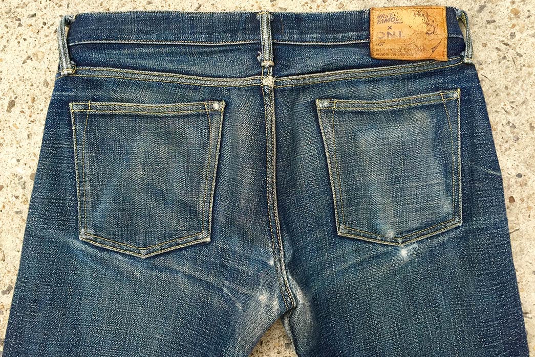 Fade of the Day - Naked & Famous x ONI (1 Year, 3 Washes, 3 Soaks)