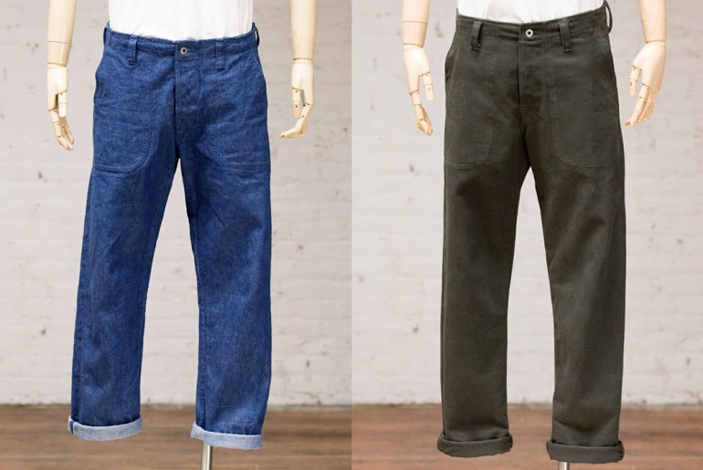 Evan-Kinori-Four-Pocket-Pants-in-Olive-and-Denim-front